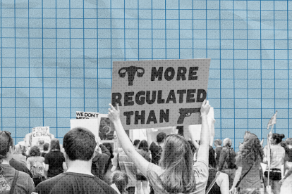 Protest sign that reads "more regulated than guns"